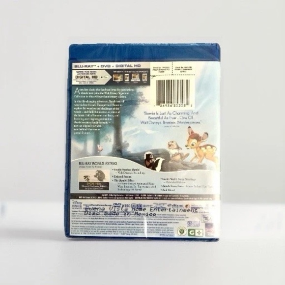 Bambi Anniversary Signature Edition[Blu-ray] Disney New And Sealed- No Slip Cvr - Picture 2 of 2